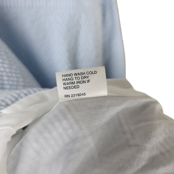 Vineyard Vines Sleeveless Seersucker Dress Light Blue & White - Picture 10 of 11